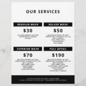 自動ディテリング | Car Repair Shop 飛んでいる Bird Logo チラシ (裏面)