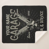 自動パーソナライズされた整備士ガレージレトロスパークプラグ シェルパブランケット (正面(横))