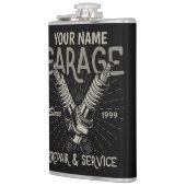 自動パーソナライズされた整備士ガレージレトロスパークプラグ フラスク (左)