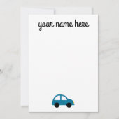 自動パーソナライズされた車文房具ノートカ子供へード サンキューカード (正面)