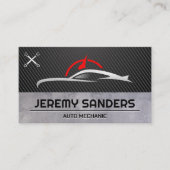 自動パーツのロゴ |レンチ |炭素繊維 名刺 (正面)