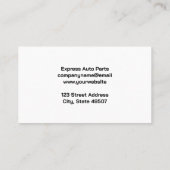 自動パーツ |スポーツカー |整備士 名刺 (裏面)