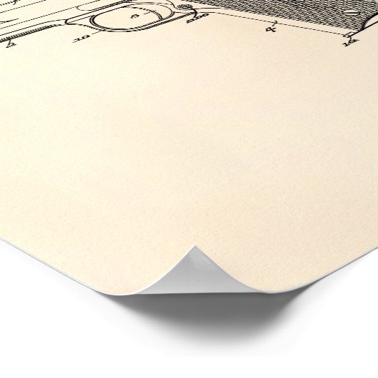 自動ファイヤーアーム1938特許芸術オールドピーパー ポスター (角)