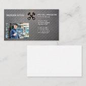 自動メンテナンス | 整備士 | スチール | 自動サービス 名刺 (正面/裏面)