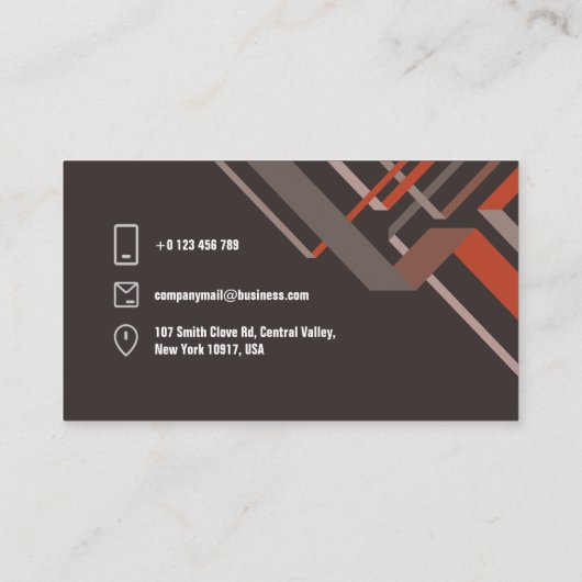 自動モダン整備士車サービスBSカード 名刺 (裏面)