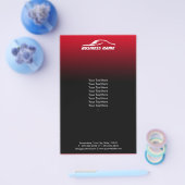 自動モダン詳細黒と赤車の チラシ (シングル)