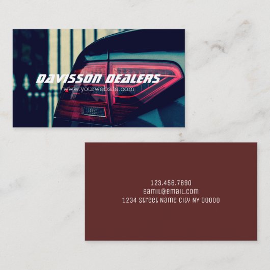 自動モダン車販売店 名刺 (正面/裏面)