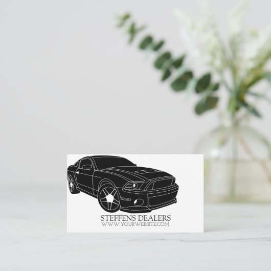 自動モダン車販売店 名刺 (スタンド正面)