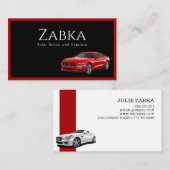 自動モダン車販売販売店 名刺 (正面/裏面)