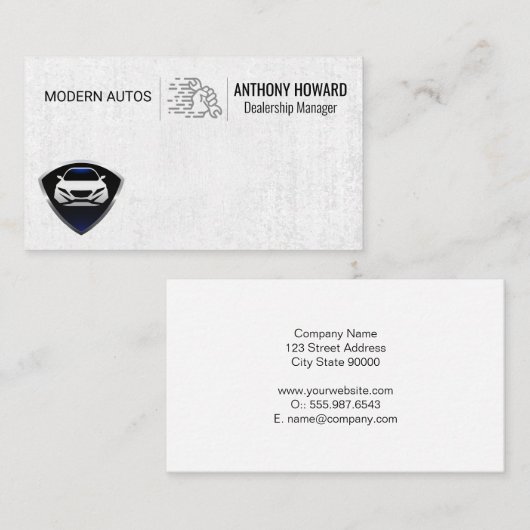 自動モダン車 | パーツとサービス 名刺 (正面/裏面)