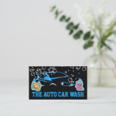 自動ロゴ | シャボン | スポンジとバケツ 名刺 (スタンド正面)