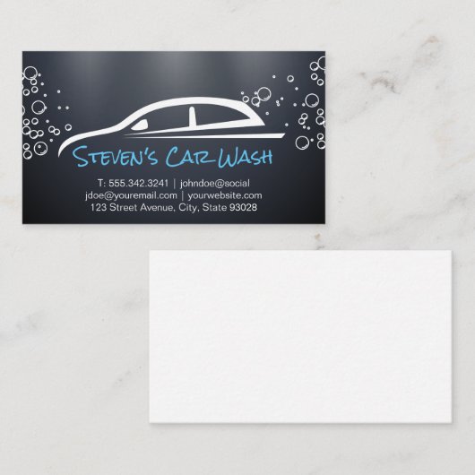 自動ロゴ | シャボン 名刺 (正面/裏面)