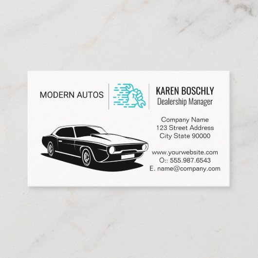 自動ロゴ |手のひら 名刺 (正面)