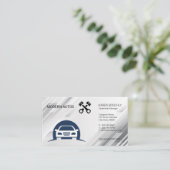 自動ロゴ | 自動メンテナンス | 自動車修理サービス 名刺 (スタンド正面)