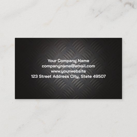 自動ロゴ |自動車サービス |スチールメタリック 名刺 (裏面)