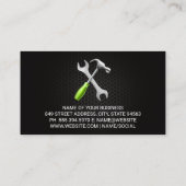 自動ロゴ | Sports Car |速度計 | QRコード 名刺 (裏面)