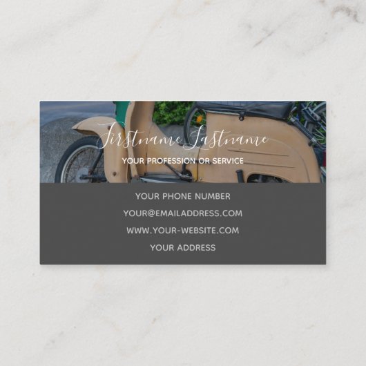 自動二輪修理専門家とバイク整備士 名刺 (裏面)