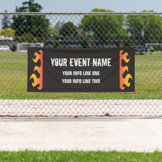 自動二輪車またはバイクもしくは自転車に乗る人イベント 横断幕 (インサイチュ)