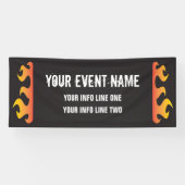 自動二輪車またはバイクもしくは自転車に乗る人イベント 横断幕 (横)