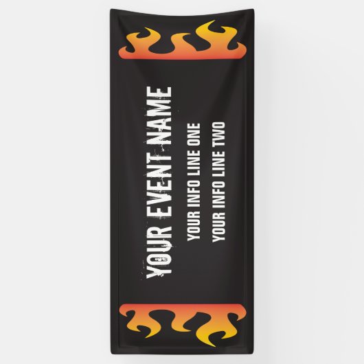 自動二輪車またはバイクもしくは自転車に乗る人イベント 横断幕 (縦)