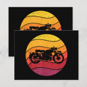 自動二輪車レトロスタイルヴィンテージ エンクロージャーカード (正面/裏面)