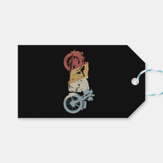 自動二輪車レトロスタイルヴィンテージ ギフトタグ (正面(横))