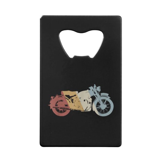 自動二輪車レトロスタイルヴィンテージ クレジットカード栓抜き (正面)