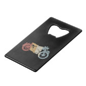 自動二輪車レトロスタイルヴィンテージ クレジットカード栓抜き (裏面アングル)