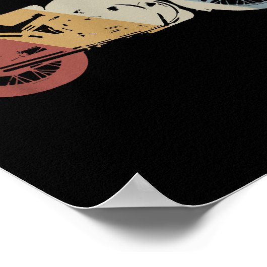 自動二輪車レトロスタイルヴィンテージ ポスター (角)