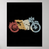 自動二輪車レトロスタイルヴィンテージ ポスター (正面)