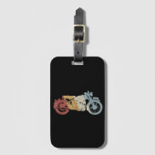 自動二輪車レトロスタイルヴィンテージ ラゲッジタグ (正面縦)