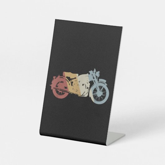 自動二輪車レトロスタイルヴィンテージ 台座サイン (正面)