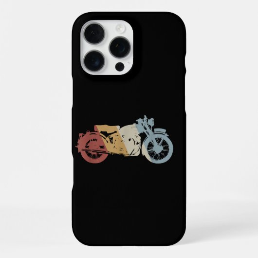 自動二輪車レトロスタイルヴィンテージ iPhoneケース (裏面)