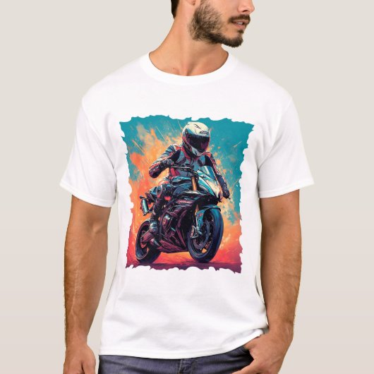 自動二輪車作動中 Tシャツ (正面)