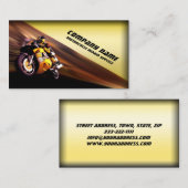 自動二輪車修理サービスイエロービジネスカード 名刺 (正面/裏面)