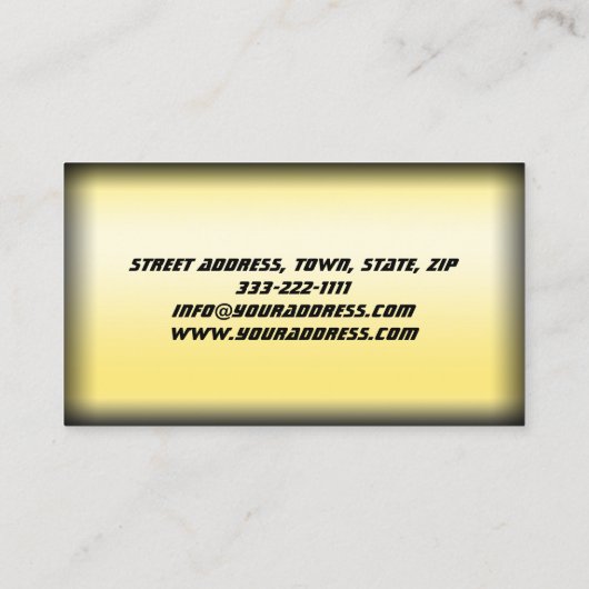 自動二輪車修理サービスイエロービジネスカード 名刺 (裏面)
