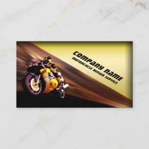 自動二輪車修理サービスイエロービジネスカード 名刺