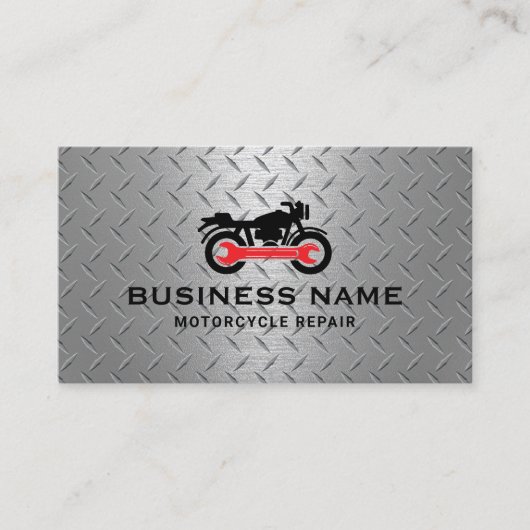 自動二輪車修理サービスプロフェッショナルメタル 名刺 (正面)