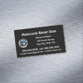 自動二輪車修理&サービスショップビジネスカード マグネット名刺 (インサイチュ)
