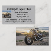 自動二輪車修理&サービスショップビジネスカード 名刺 (正面/裏面)