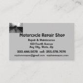 自動二輪車修理&サービスショップビジネスカード 名刺 (正面)