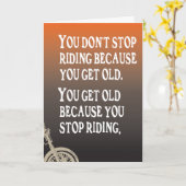 自動二輪車引用文バイクもしくは自転車に乗る人誕生日カード カード (黄色い花)