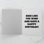 自動二輪車誕生日特大グリーティングカード サンキューカード (内部)