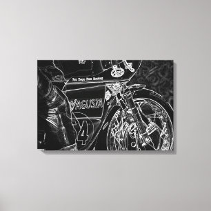 自動二輪車1 24 x 16 (60 x 40 cm)ワックン キャンバスプリント
