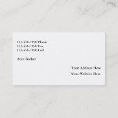 自動仲介商の名刺 名刺 (裏面)