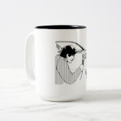 自動体の労働者 ツートーンマグカップ (正面左)