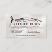 自動体カスタム作業絵を描車 名刺 (正面)