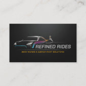 自動体カスタム作業絵を描車 名刺 (正面)