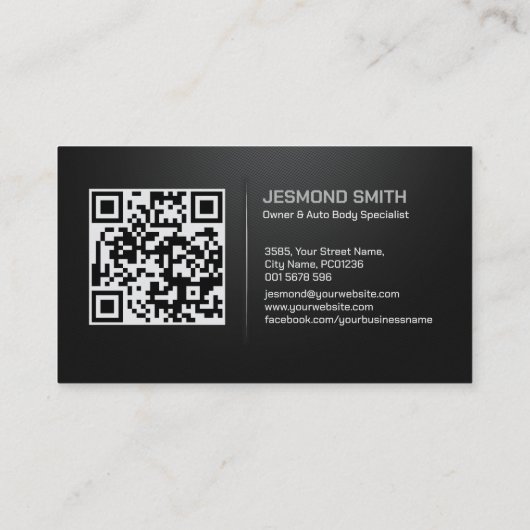 自動体カスタム作業絵を描車 名刺 (裏面)