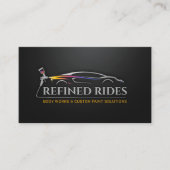 自動体カスタム作業絵を描車 名刺 (正面)